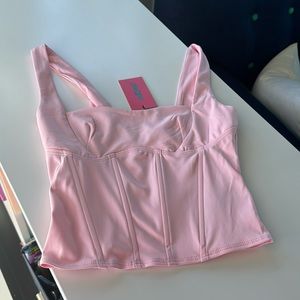pink corset top